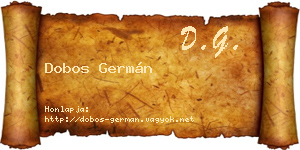 Dobos Germán névjegykártya